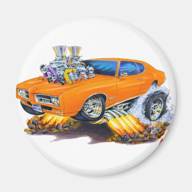 Imã Carro Laranja GTO 1969 (Frente)
