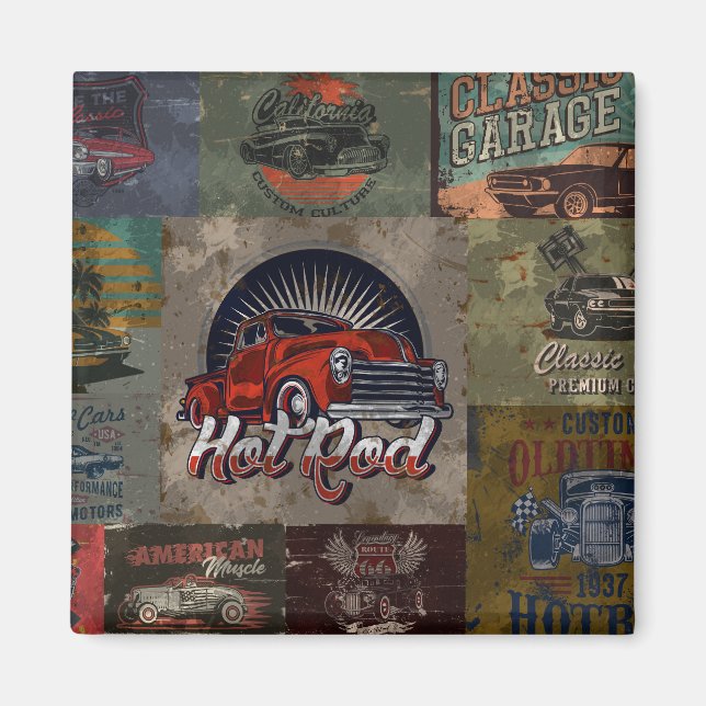 Imã Carro multicolorido retrorreflector (Frente)