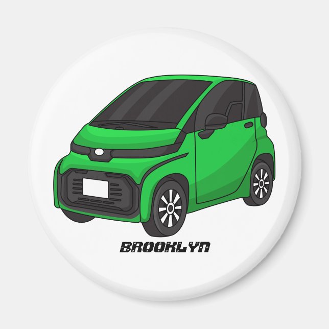 Imã Carro verde e fino (Frente)