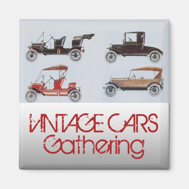 Imã Carros vintage Coletando Automático Clássico (Frente)