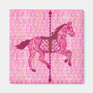 Imã Carrossel Horse - Rosa Fuchsia