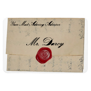 Ímã Carta de amor do Sr. Darcy Regência