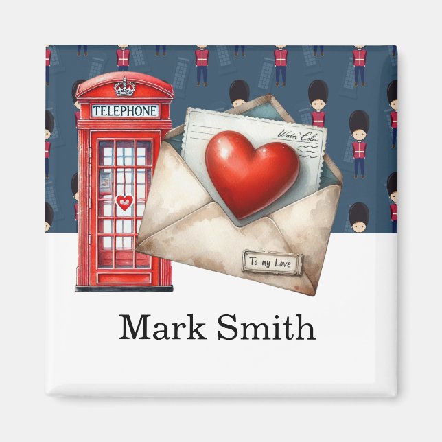 Imã Carta de Amor sobre Londres (Frente)