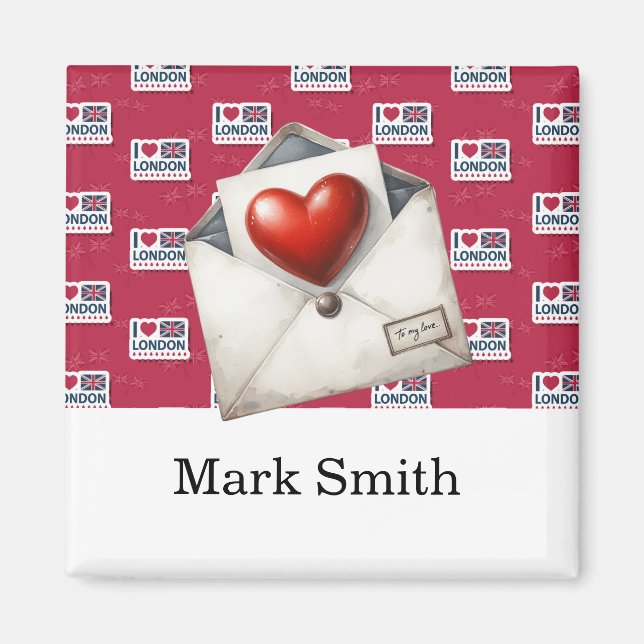 Imã Carta de Amor sobre Londres (Frente)