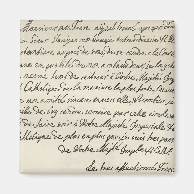 Imã Carta de George I a Charles VI (Frente)