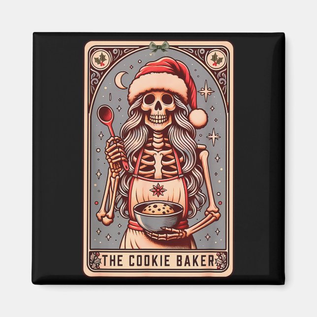 Imã Carta de Tarot O Padeiro de Biscoitos Esqueleto En (Frente)