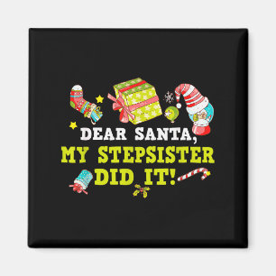 Imã Carta Engraçada Para o Papai Noel Minha Madrasta F