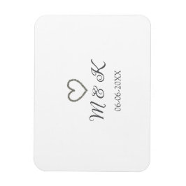 Ímã Carta moderna do nome do casal de casamento do Sil