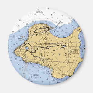 Imã Carta náutica da ilha de Kelly, OH