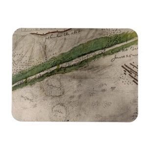Ímã Carta topográfica do campo de batalha do Litt