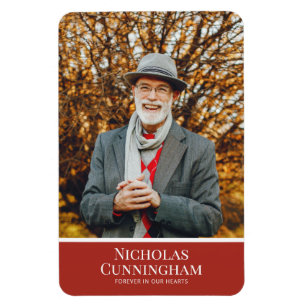 Ímã Cartão com fotos de Bloco de Cores Moderno do Mem