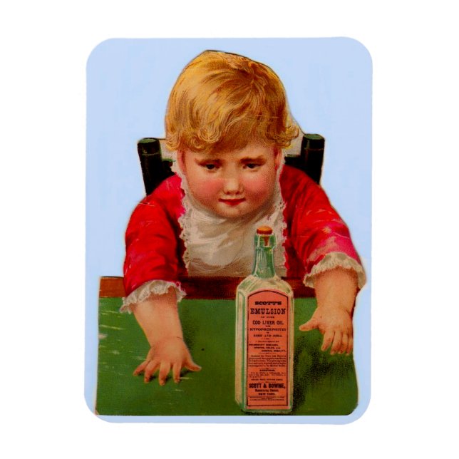 Ímã Cartão comercial vitoriano: Óleo de Castor de Emul (Vertical)