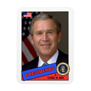 Ímã Cartão de basebol de George W. Bush