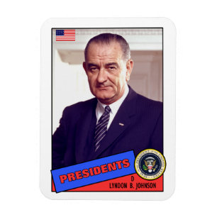 Ímã Cartão de basebol de Lyndon B. Johnson