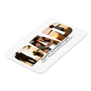 Ímã Cartão de Colagem de Fotos Personalizado do Dia do