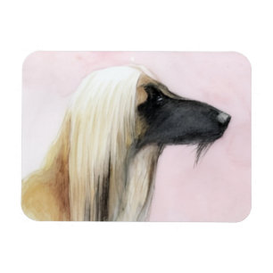 Ímã Cartão de Cumprimentos com Arte de Cão Perfil de A