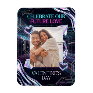Ímã Cartão de Dia dos Namorados de Romance Cósmico Amo