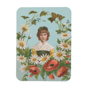 Ímã Cartão de Dia dos Namorados Kitsch retrô alemão, 1