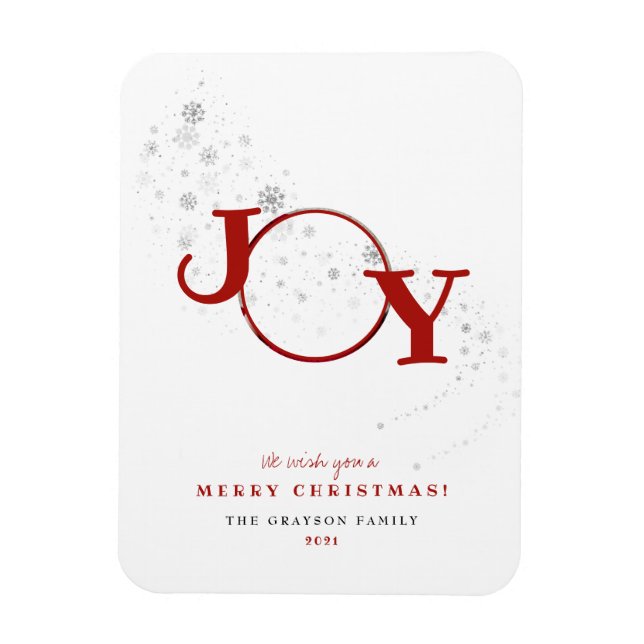 Ímã Cartão de Férias de Feliz Natal (Vertical)