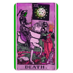 Ímã Cartão de Morte Coronavírus Tarot