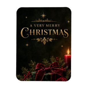 Ímã Cartão de Natal de Luxo Elegante, Laço de Veludo 