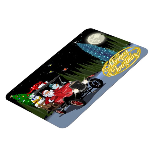 Ímã Cartão de Natal de Saudação (Left Side)