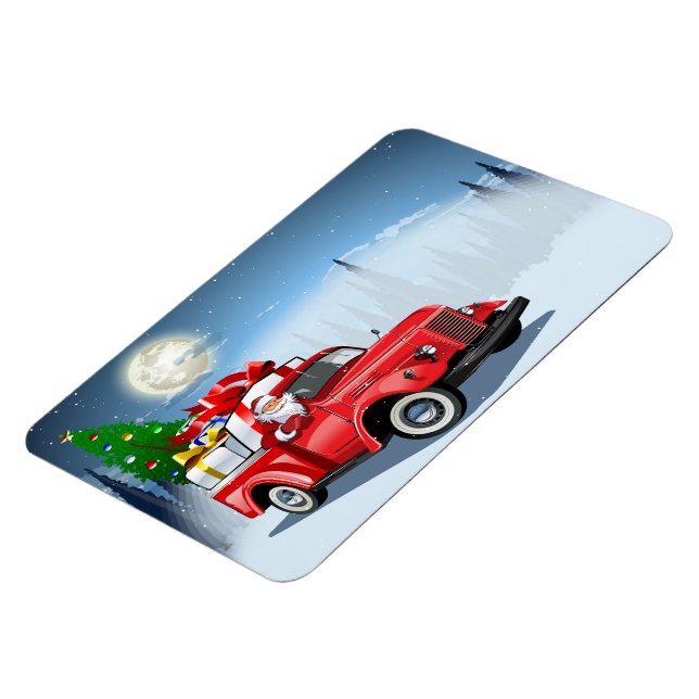 Ímã Cartão de Natal de Saudação (Left Side)