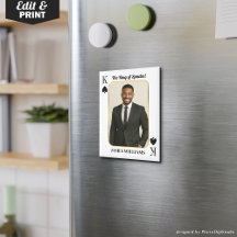 Cartão de Poker Personalizado com Foto, O Rei dos