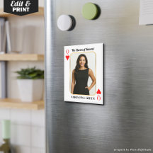 Cartão de Poker Personalizado com Foto, Rainha de
