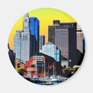 Imã Cartão de Poster da Casa Personalizada de Boston