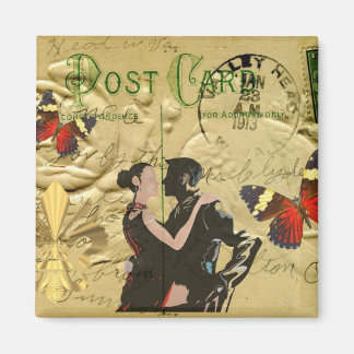 Imã Cartão de posto Vintage Paris Tango