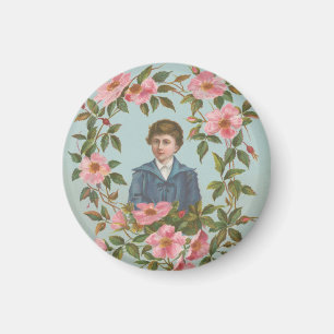 Imã Cartão de São Valentim Alemão Antigo Kitsch, 1884