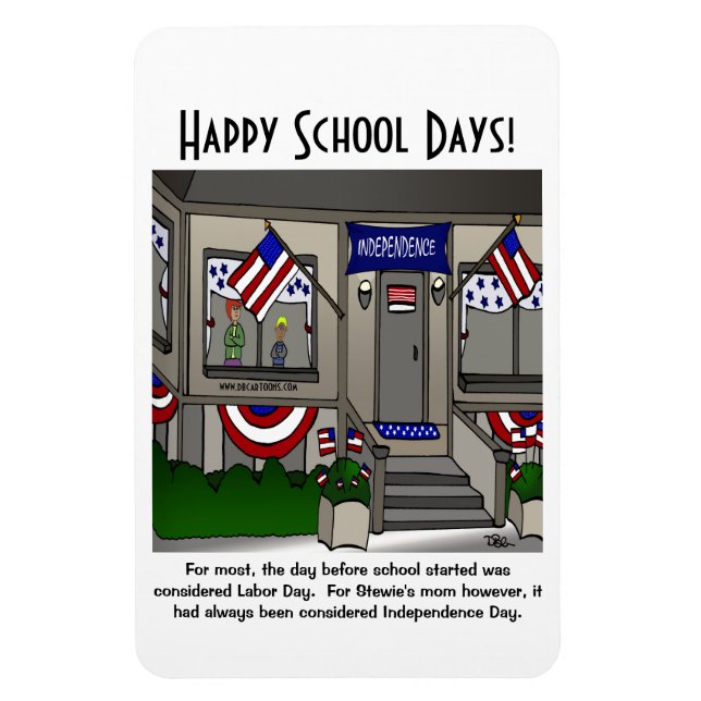 Ímã Cartão de Saudação de Dias Escolares Felizes (Vertical)