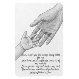 Ímã "Cartão de Saudação do Dia das Mães - Eu Amo-Te Mã