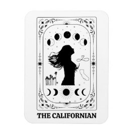 Ímã Cartão de Tarot Califórnia Celestial Místico Decor