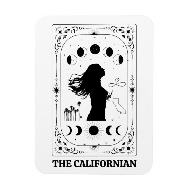 Ímã Cartão de Tarot Califórnia Celestial Místico Decor (Vertical)