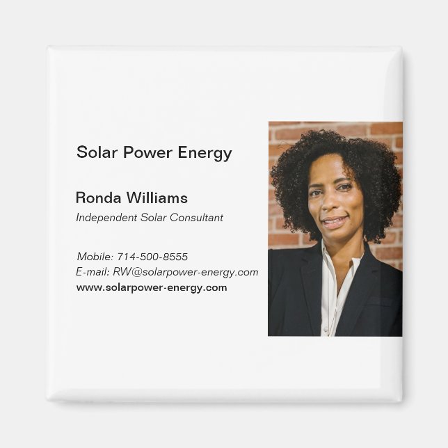 Imã Cartão de visita de hot HeadShot profissional (Frente)