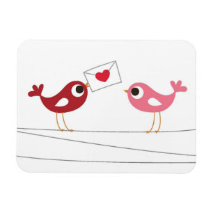 Ímã Cartão do amor dos pássaros