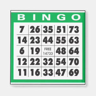 Imã Cartão do Bingo