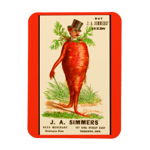 Ímã cartão do comércio do Victorian do homem da