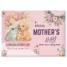 Cartão do Dia das Mães Sapo Cachorro Gato Fofo - P