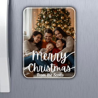 Ímã Cartão Magnético - Cartão de Natal com Foto de Fam