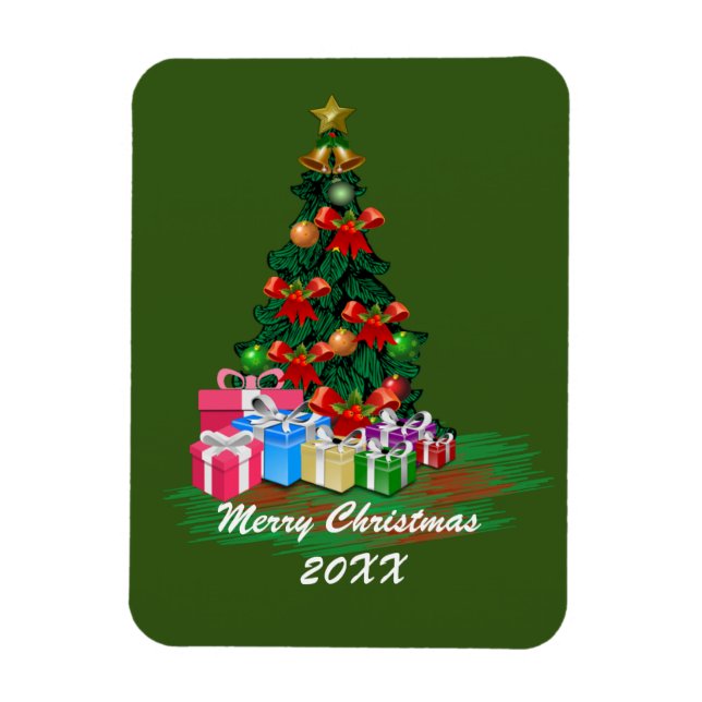 Ímã Cartão Magnético de Árvore de Natal (Vertical)