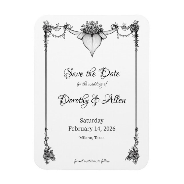 Ímã Cartão Magnético Fino Minimalismo Vintage (Vertical)