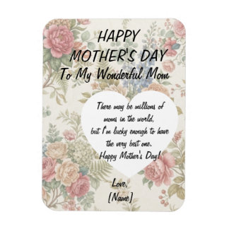 Ímã Cartão Personalizado do Dia das Mães Melhor Mãe do