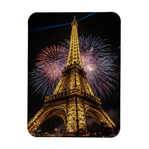 Ímã Cartão Postal Cafés Torre Eiffel Paris Fogos de Ar