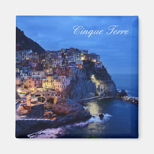 Imã Cartão postal Cinque Terre Itália (Frente)
