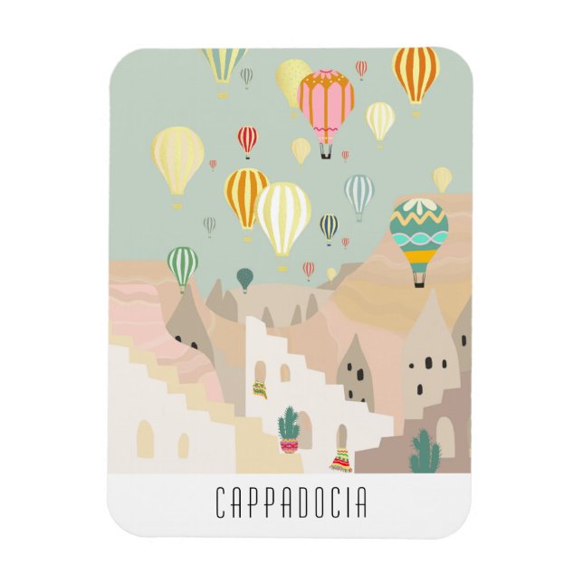 Ímã Cartão Postal Da Cappadocia | Balão de Kapadokya (Vertical)