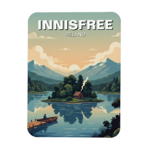 Ímã Cartão Postal da Ilha do Lago de Innisfree