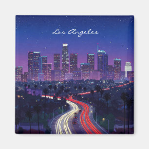 Imã Cartão postal da noite de Los Angeles